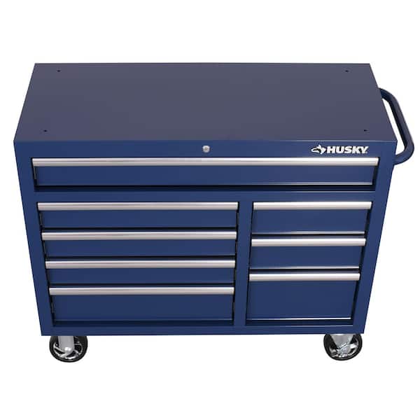 Husky Standard Duty 42 in. 8-Drawer Blue Rolling Tool Cabinet