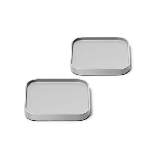 Ceramic-Coated Spoon Rest Set, 2-pc Gray