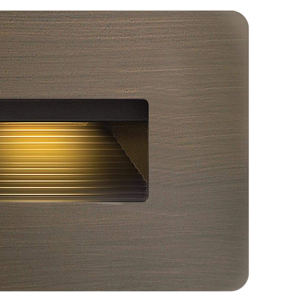 Matte Bronze Horizontal LED Step Light with Integrated Element