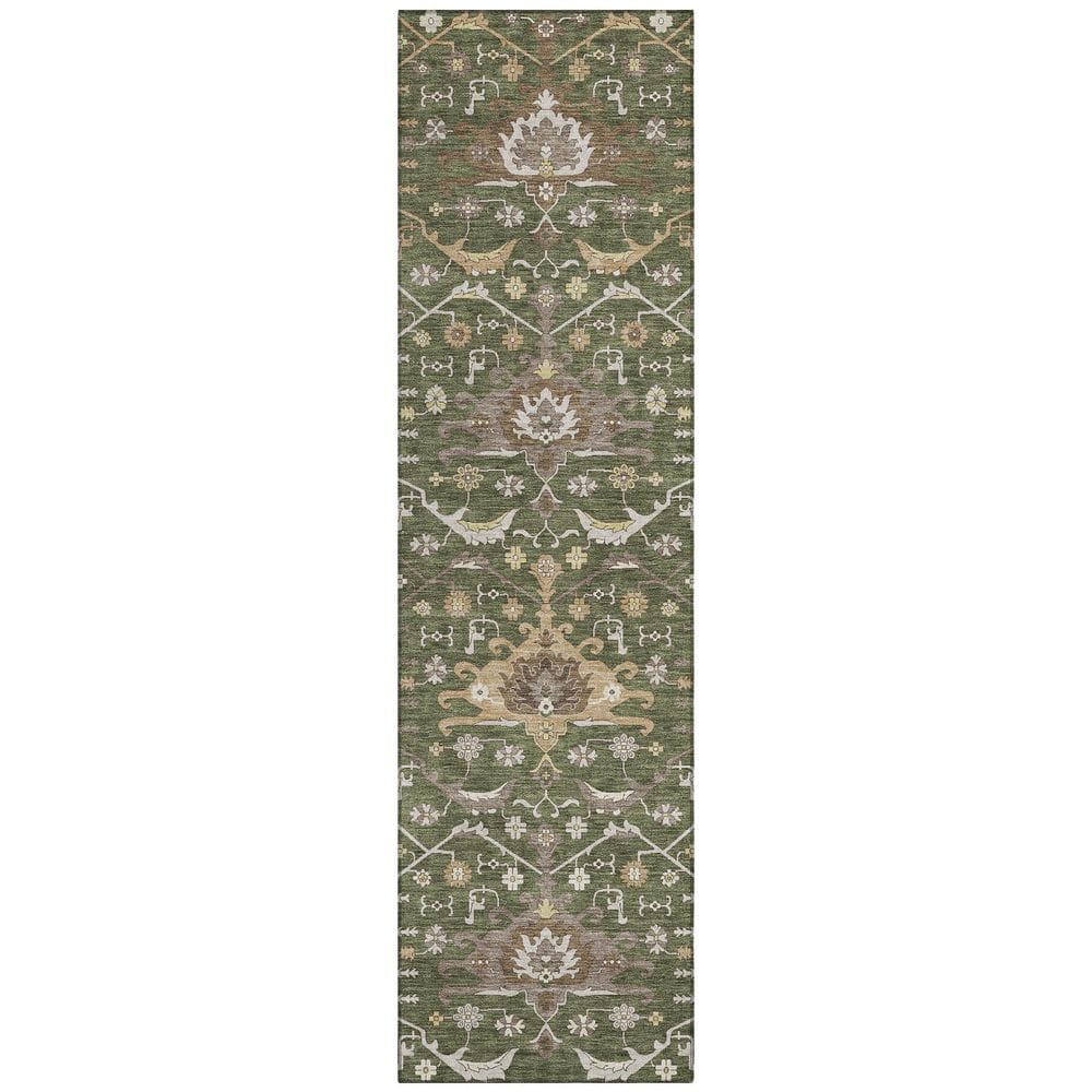 Chantille Machine Washable Indoor/Outdoor Abstract ACN2859 Olive 2 ft. x 7 ft. Runner Rug price history on PriceWatchPro