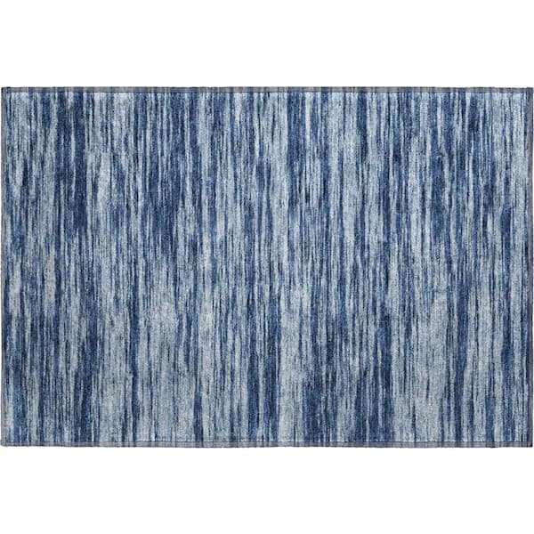 Addison Rugs Mayfield Premium Machine Washable Abstract AMF951 Blue 2 ft. x 3 ft. Area Rug