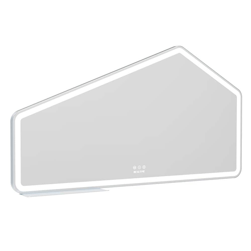 52 in. W x 28 in. H LED Modern Vanity Mirror Wall Mounted Mirror with Memor