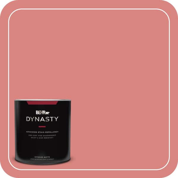 BEHR DYNASTY 1 qt. #M160-5 Pink Damask Matte Interior Stain-Blocking Paint and Primer