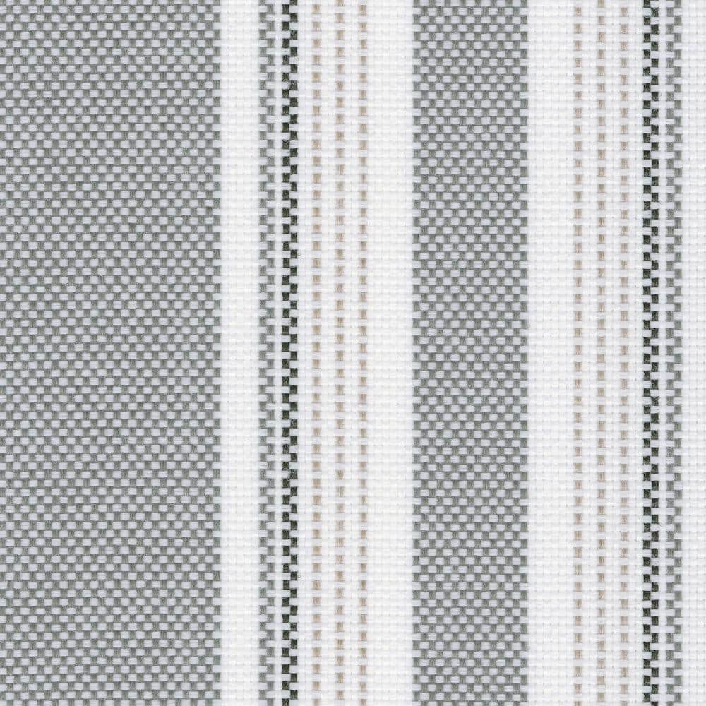 Gray Striped Nautical Outdoor Dining Chair Cushion Set