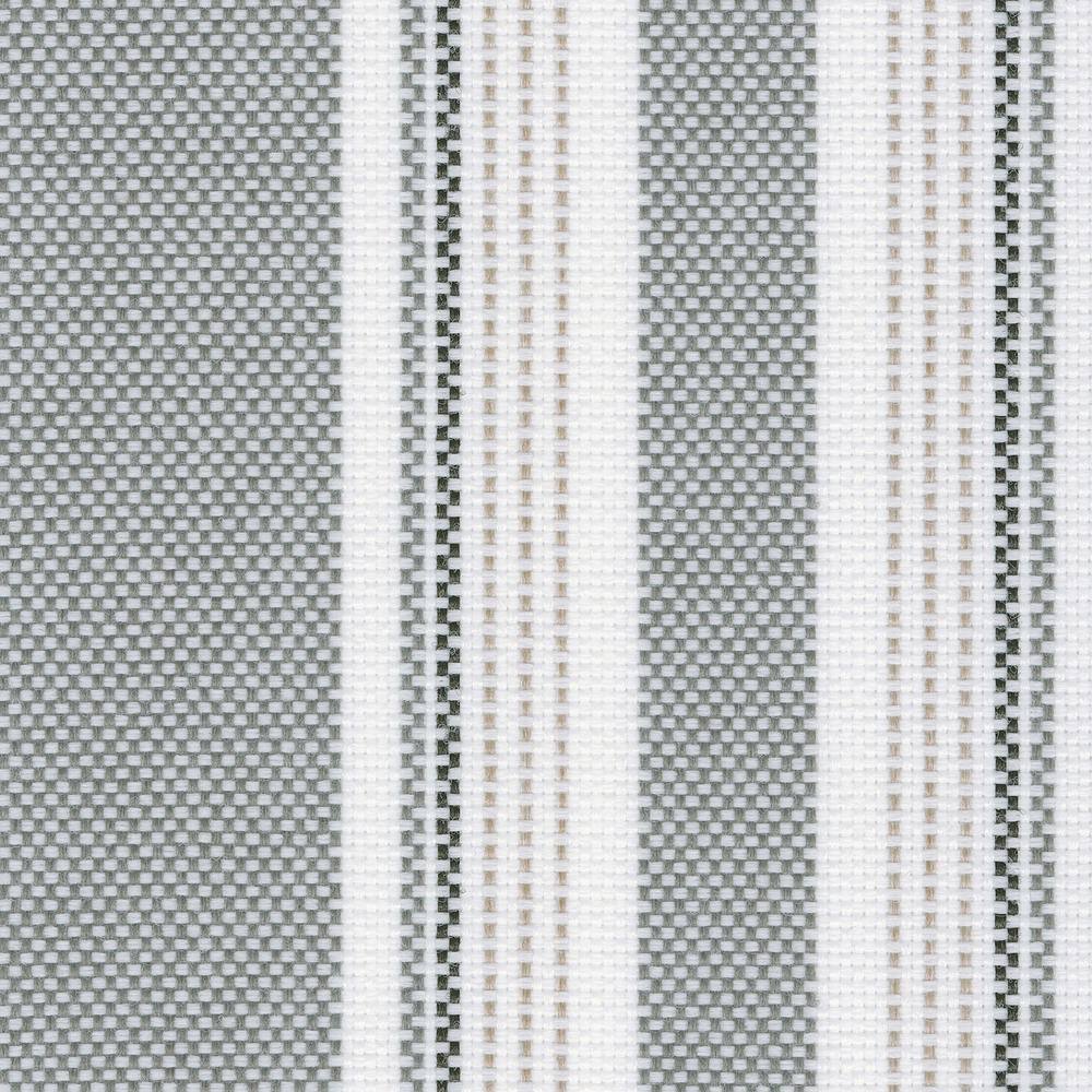 Gray Striped Nautical Outdoor Dining Chair Cushion Set