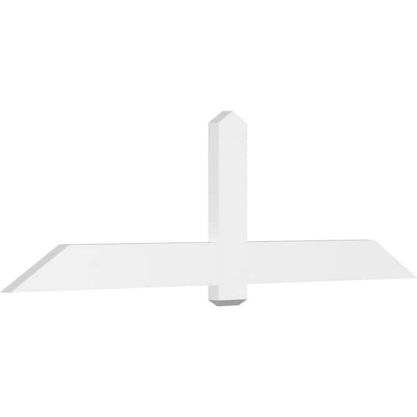 Ekena Millwork Eugene 84 in. W x 24.5 in. H x 2 in. D Signature Polyurethane Bracket
