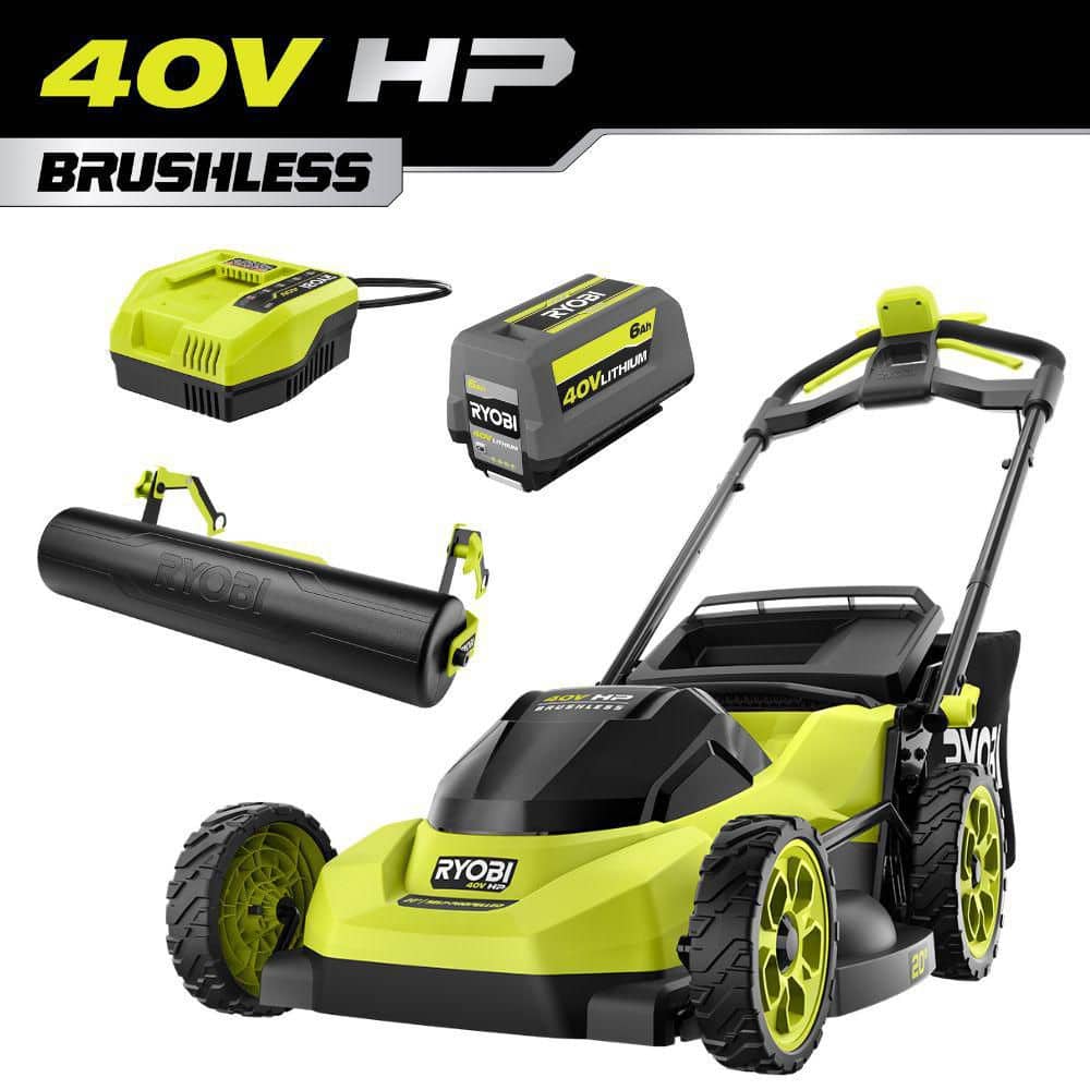 "40V HP Brushless 20"" Cordless Battery Walk Behind Self-Propelled Lawn Mower with Lawn Striper, 6.0 Ah Battery, & Charger" price history on PriceWatchPro