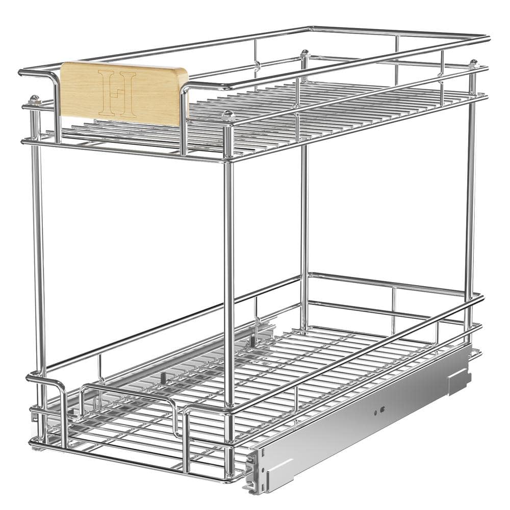 HOMEIBRO 7.5 in. W x 21 in. D Wood Pull out Organizer Rack for Narrow  Cabinet HD-52108D-AZ - The Home Depot