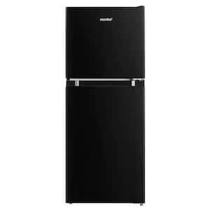 18.5 in 4.5 cu. ft. Double Door Mini Refrigerator in Black with Freezer, Energy Star, Adjustable Legs