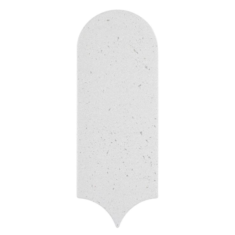 Picole Vada Grey 3 in. x 9 in. Popsicle Terazzo Look Satin Ceramic Wall Til