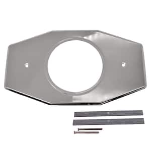 One-Hole Remodel Cover Plate for Moen and Delta Bathtub and Shower Valves, Polished Nickel