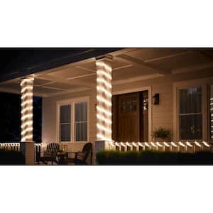 16.4 ft. Plug-In Bright White LED 360° Outdoor Dimmable Linkable Rope Light with Remote Control