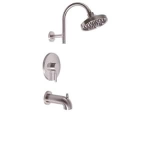 Essen Single-Handle 1-Spray Tub and Shower Faucet in Brushed Nickel (Valve Included)