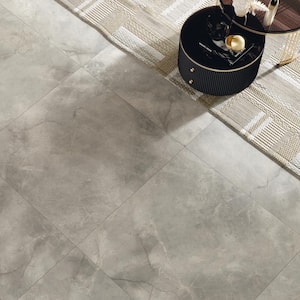 Signet Grigio Gray 47.24 in. x 47.24 in. Marble Look Satin Porcelain Floor and Wall Tile (30.98 sq. ft./Case)