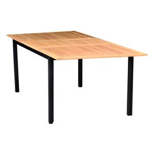 Cardiff Rectangular Teak Finish Outdoor Dining Table with Extension