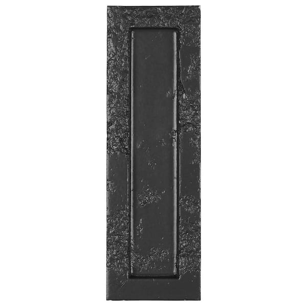 Marlow Antique Black 3.14 in. x 0.75 in. 3D Textured Matte Ceramic Wall Tile Sample