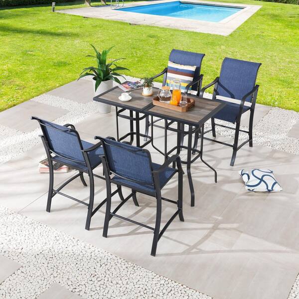 Patio Festival 6-Piece Metal Bar Height Outdoor Dining Set