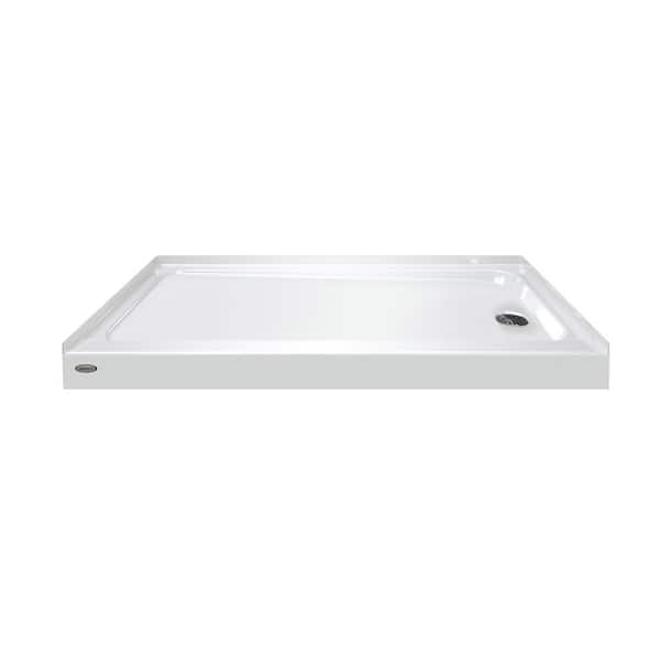 JACUZZI Catalina 60 in. L x 30 in. W Alcove Shower Pan Base with Right Drain in White