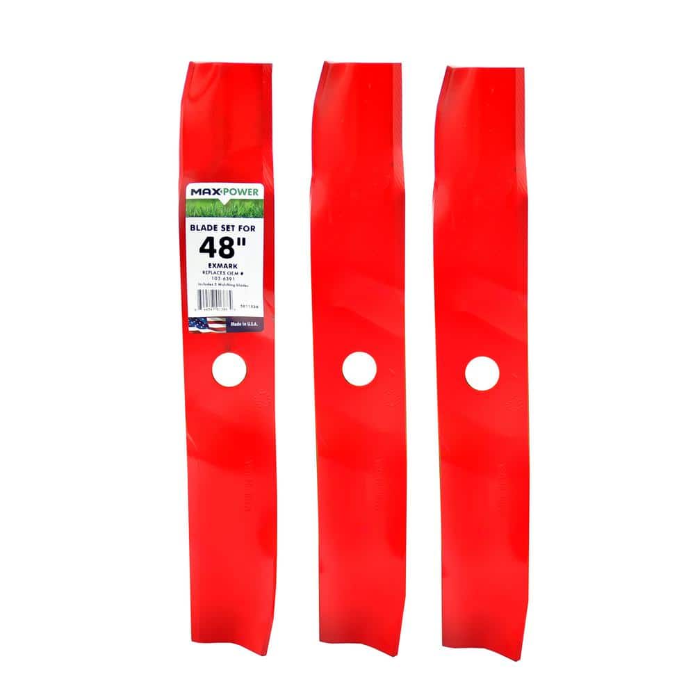 3 Blade Mulching Set for Many 48 in. Cut Exmark Mowers Replaces OEM #'s 103-6391, 103-6391-S, Windsor 50-1936 price history on PriceWatchPro