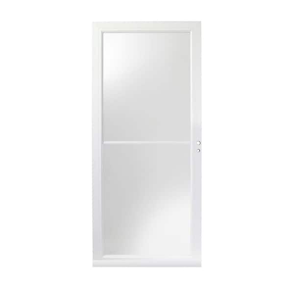 Andersen 3000 Series 34 in. x 80 in. White Right-Hand Full View Retractable Aluminum Storm Door