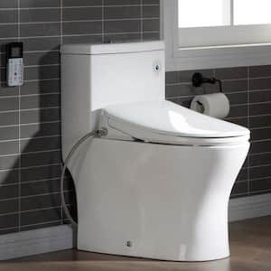 Journey 1-Piece 1.1GPF/1.6 GPF Dual Flush Elongated Toilet with Advance Smart Bidet Toilet in White