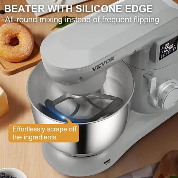 VEVOR Stand Mixer, 660W Electric Dough Mixer with 6 Speeds LCD
