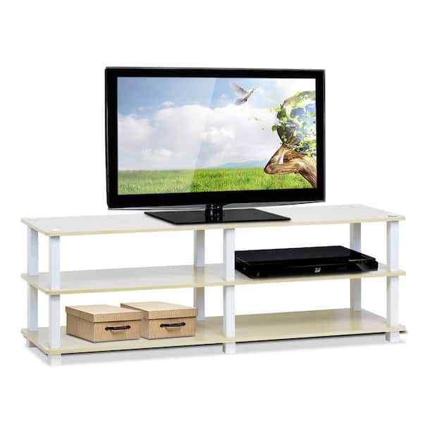 Furinno Turn-N-Tube 47 in. Steam Beach Particle Board TV Stand Fits TVs Up to 42 in. with Open Storage