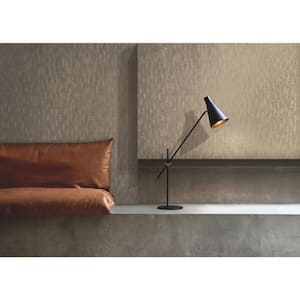 Light Brown Metallic Brilliant Partridge Vinyl Wallpaper, 26 in. x 30 ft.