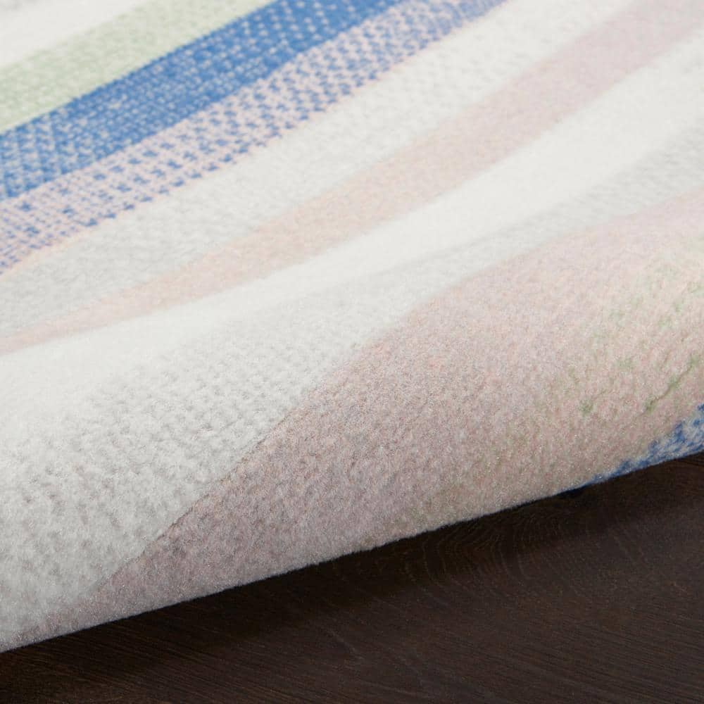 Ivory Multicolor Floral Synthetic 8' x 10' Area Rug