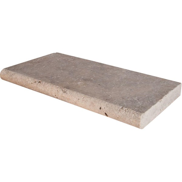 MSI Silver 2 in. x 16 in. x 24 in. Tumbled Travertine Pool Coping (40 Piece / 106.8 Sq. ft. / Pallet)