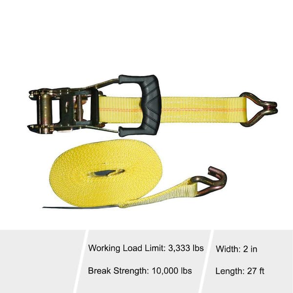 2 inch Ratchet Strap with S Hooks, Moving Straps