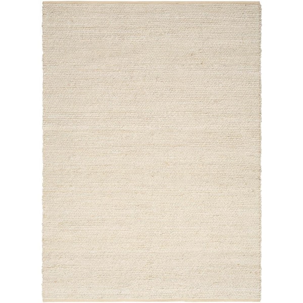 Nourison Natural Jute Ivory 5 ft. x 7 ft. All-over design Contemporary Area Rug