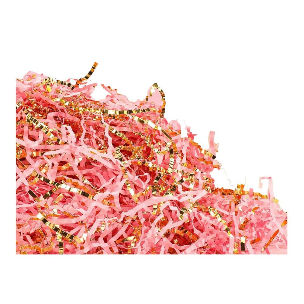 2 lb. Gold and Pink Mixed Color Crinkle Cut Paper Shred Filler for Gift Box Basket Stuffing Packaging Craft price history on PriceWatchPro