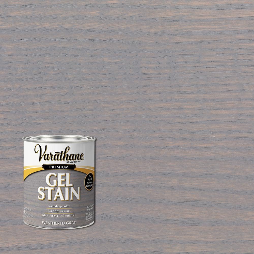 Varathane 1 Qt. Weathered Gray Semi-Transparent Wood Interior Gel Stain (2-Pack)