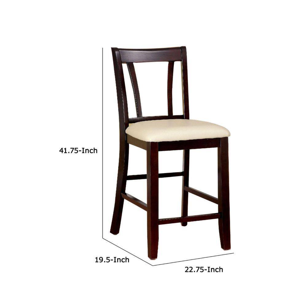 Ivory Upholstered Parsons Counter Height Side Chair