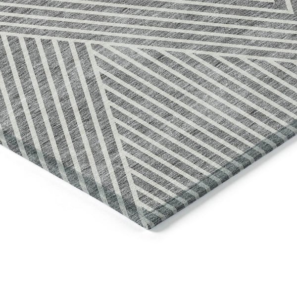 Chantille Machine Washable Indoor/Outdoor Abstract ACN937 Gray 1 ft. 8 in. x 2 ft. 6 in. Area Rug