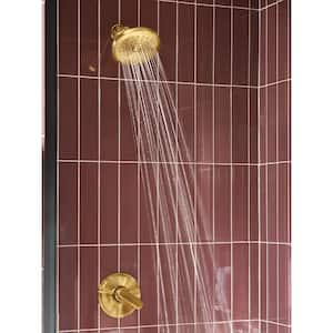 Greenfield Single-Handle 1-Spray Tub and Shower Faucet in Brushed Gold (Valve Not Included)