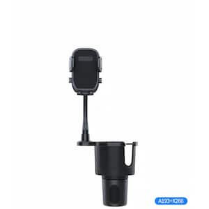 2-in-1 Car Cup Phone Holder Automotive Drink Holder with 360° Rotating Gooseneck Phone Mount Fit for Most Phones & Cups