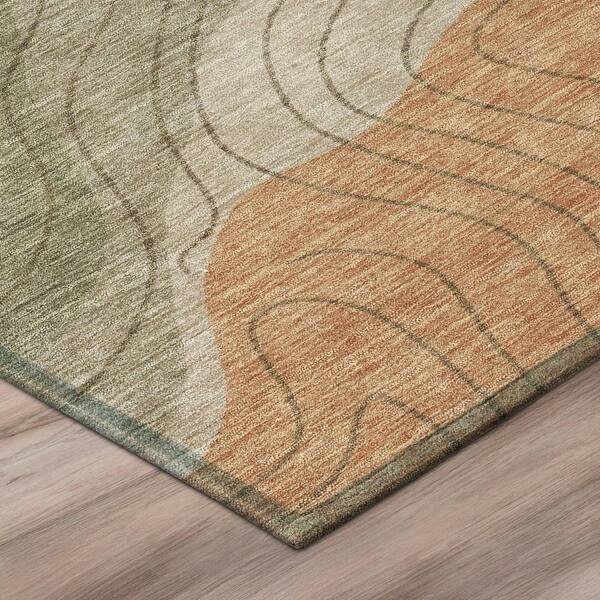 Chantille Machine Washable Indoor/Outdoor Abstract ACN3016 Sage 9 ft. x 12 ft. Area Rug