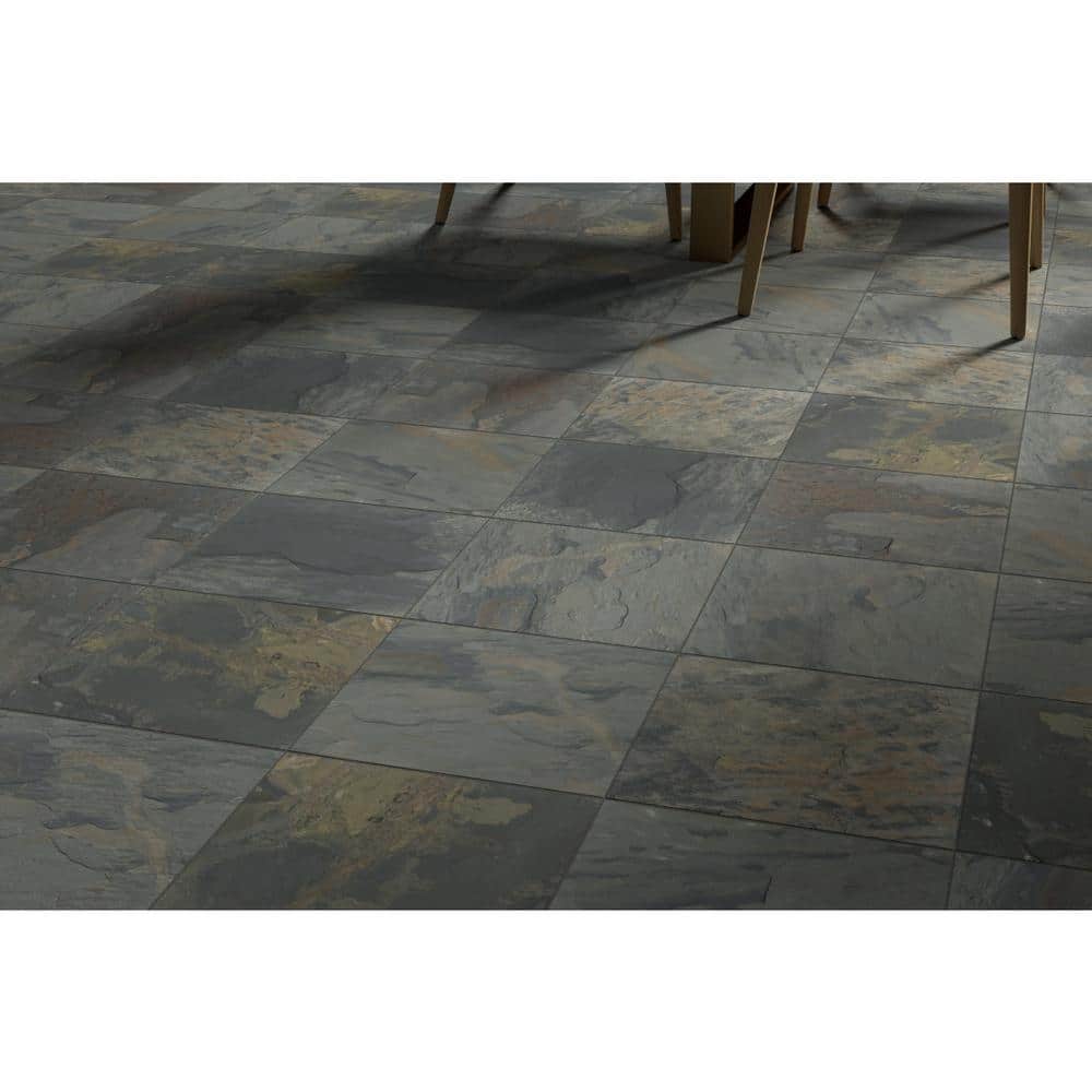 Rustic Gold Slate 16x16 Matte Stone Look Tile