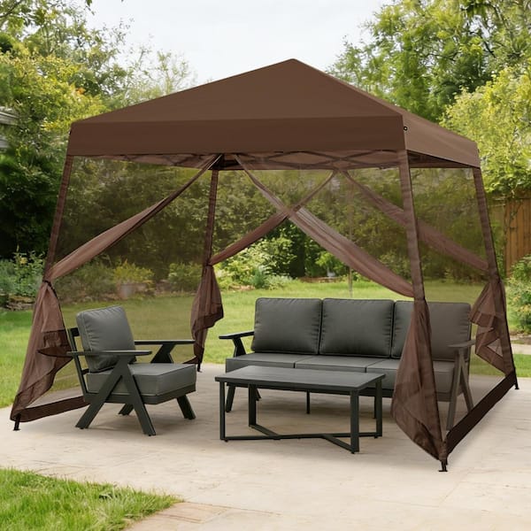 Shade Graphix 10 ft. x 10 ft. Pop-up Gazebo Slant-Leg Gazebo Tent