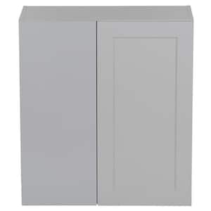 Cambridge Gray Shaker Assembled Blind Wall Corner Cabinet (27 in. W x 12.5 in. D x 30 in. H)