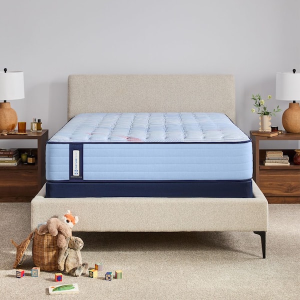 Posturepedic Dudley 13 in. Twin XL Soft Innerspring Tight Top Mattress Set with 9 in. Foundation