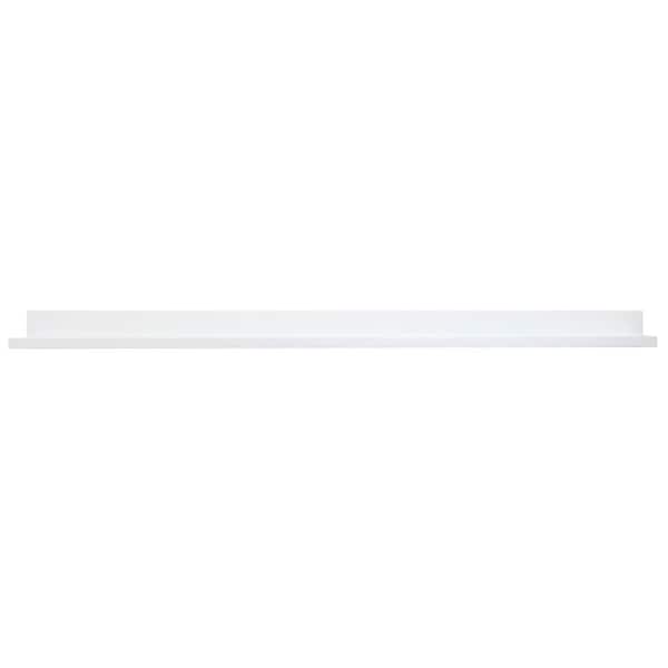 Home Decorators Collection Classic 42.1 in. W x 4.5 in. D White MDF Picture Ledge Floating Decorative Wall Shelf