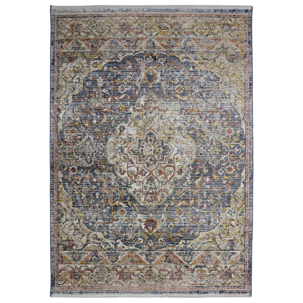 9' x 12.6' Davenport Traditional Oriental Blue Rectangle Area Rug 9' x 12.6' Davenport Traditional Oriental Blue Rectangle Area Rug
