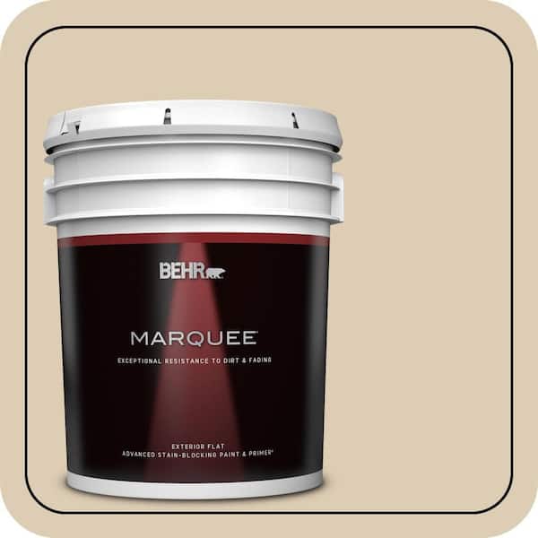 BEHR MARQUEE 5 gal. #QE-27 Estate Limestone Flat Exterior Paint & Primer