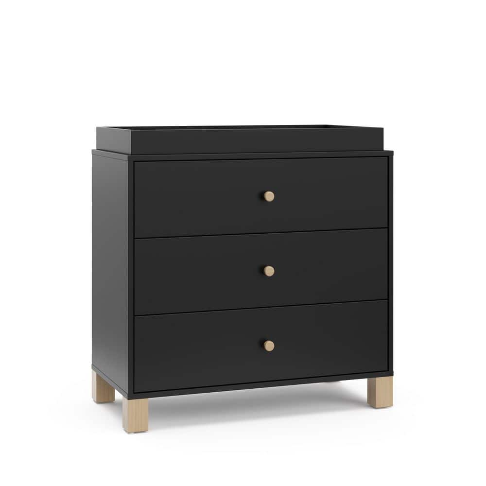 "California Black with Driftwood 3 Drawer 35.5"" Wide Dresser with Changing Topper" price history on PriceWatchPro