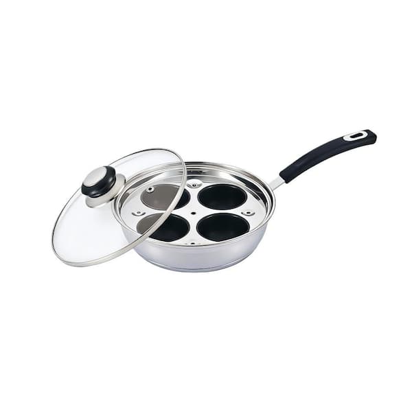 8.5 in. Stainless Steel Egg Poacher Specialty Tool with Poached Egg Maker, Spatula for Making Poached Eggs, Kitchen