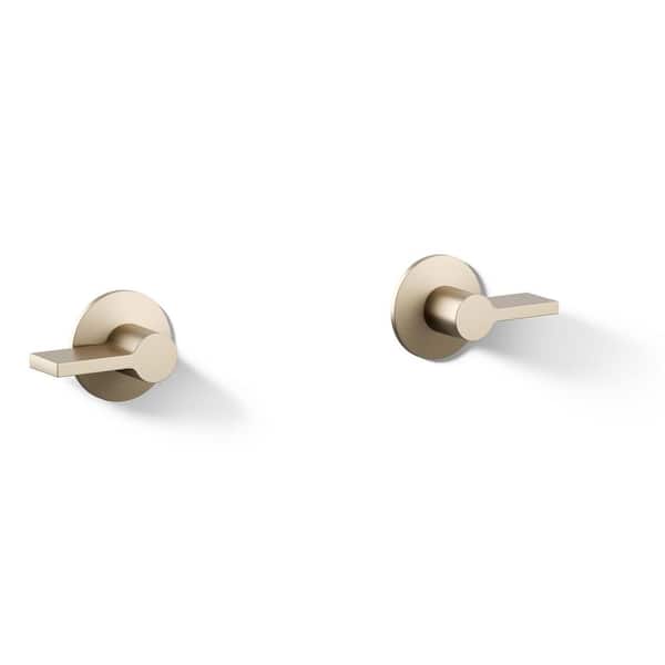 KOHLER Components Wall-Mount Bathroom Sink Faucet Lever Handle Trim in Vibrant Brushed Bronze