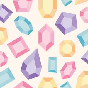 Lele Gems Multi-Colored Peel and Stick Wallpaper Sample